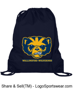 2026 - "Wolv Snarl" String Bag Design Zoom