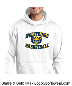 White Sideline Hoodie Design Zoom