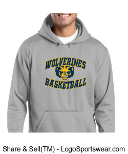 Grey Sideline Hoodie Design Zoom